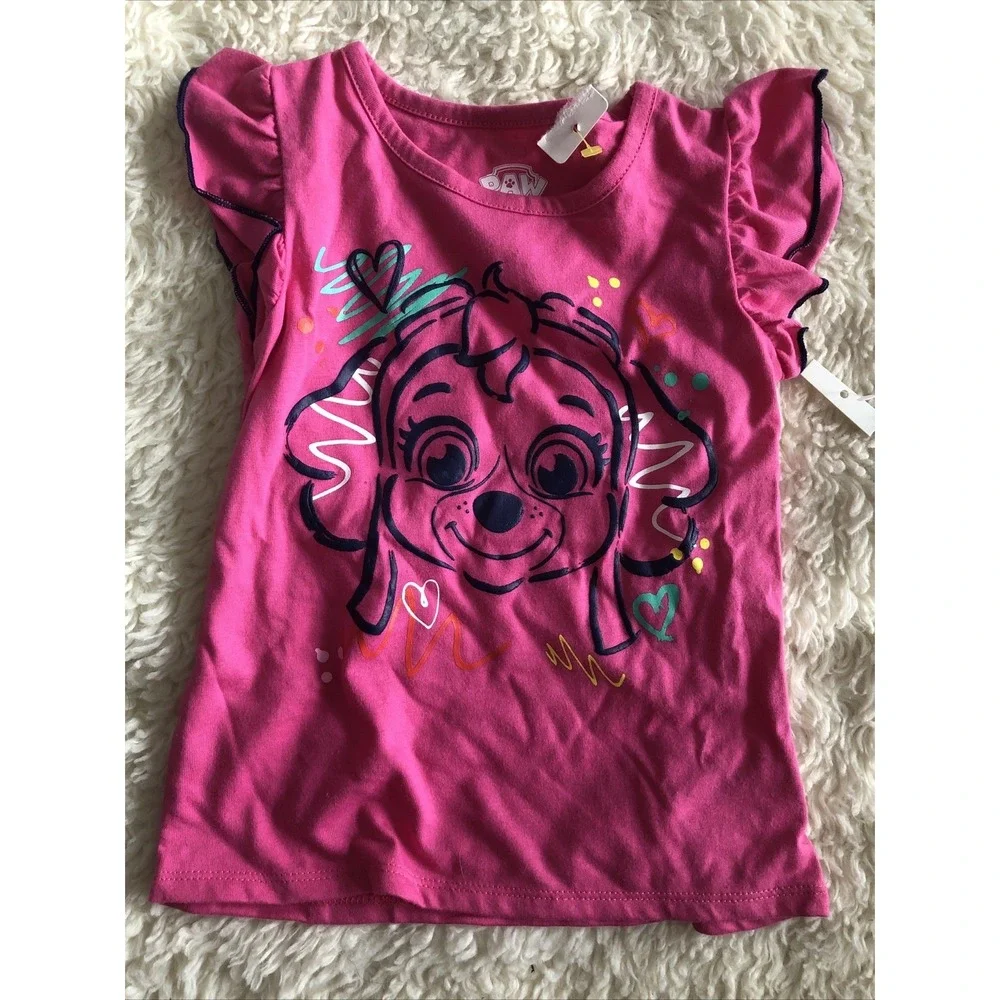 NWT Girl's Paw Patrol Nickelodeon 2 Piece Set Shirt & Tutu Skirt Girls 3T Pink